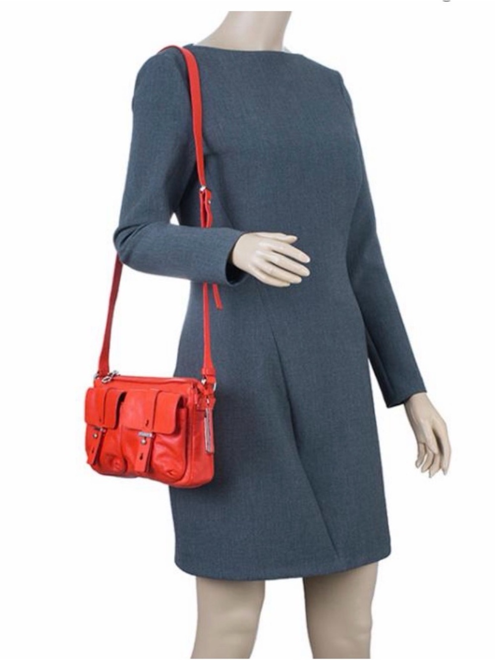 Marc by Marc Jacobs Vibrant Red Leather Crossbody camera bag
